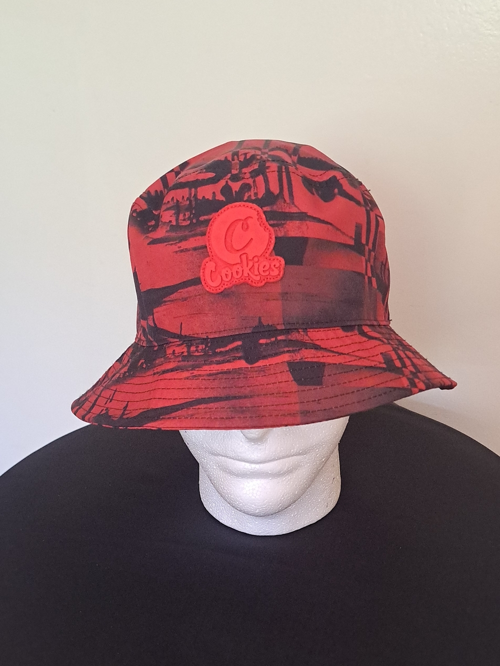 Cookies Red Graphic Bucket Hat for Men's